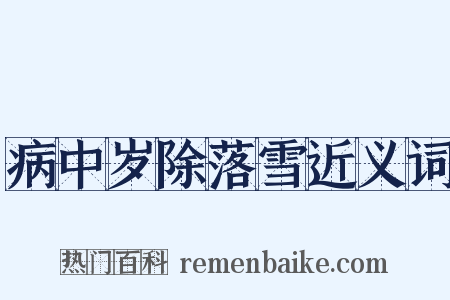 病中岁除落雪近义词是什么意思的图片